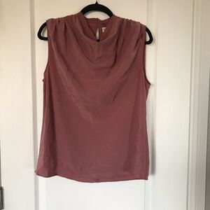 Aritzia Babaton Carter Silk blend Elegant Mauve Sleeveless Top